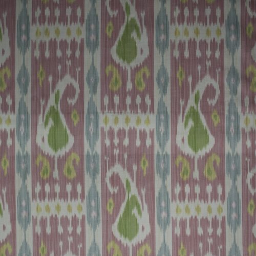 Leila Ikat 01 Rose & Green
